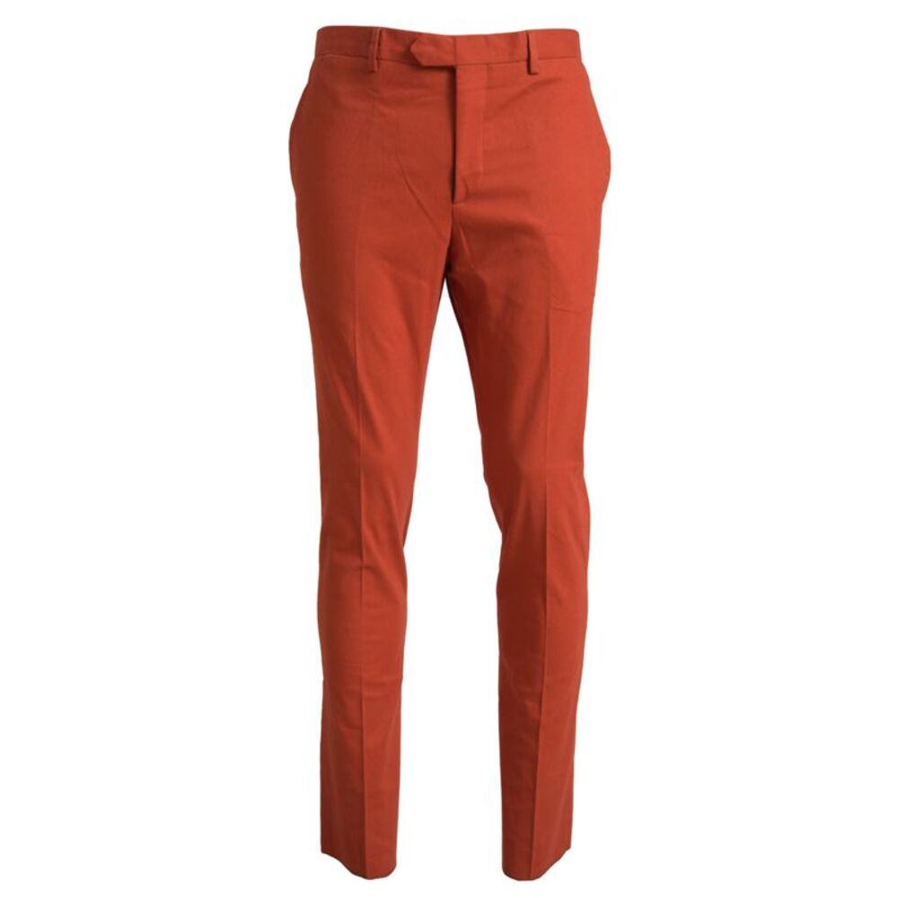 BENCIVENGA Orange Straight Fit Men Formal Trousers Men's Pants